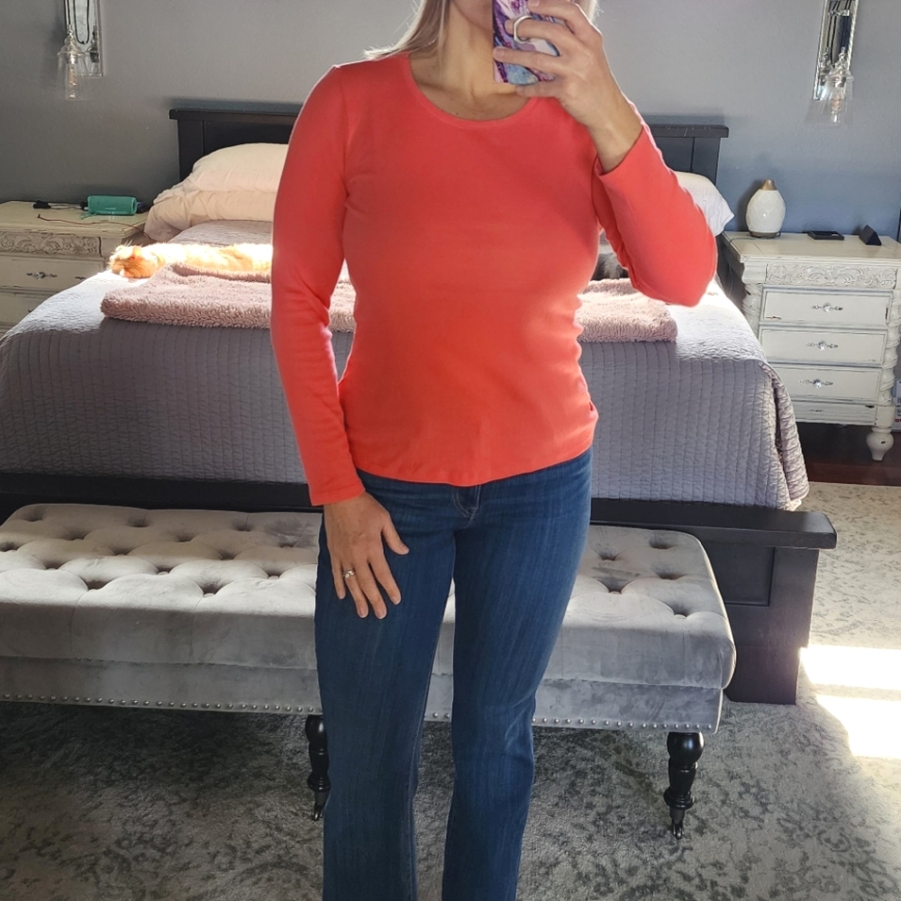 Coral long sleeve tee